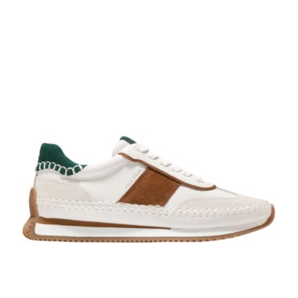 Stylish White and Brown Women Casual Comfort Sneakers